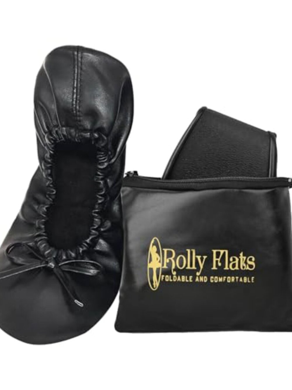 Portable Folding Ballet Flats for Travel Wedding Carry Pouch